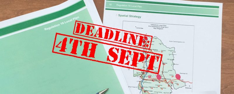 Deadline: Respond to UDC Local Plan consultation by Monday 4th