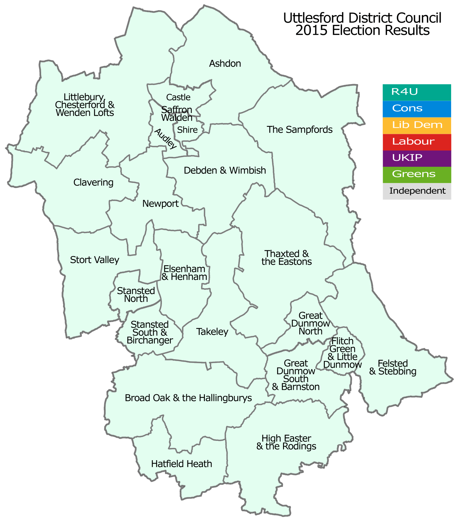 2015ElectionResultMap Residents for Uttlesford